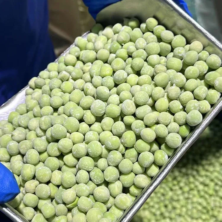Gefrorene süße und knusprige Zuckerschoten